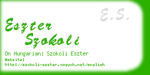 eszter szokoli business card